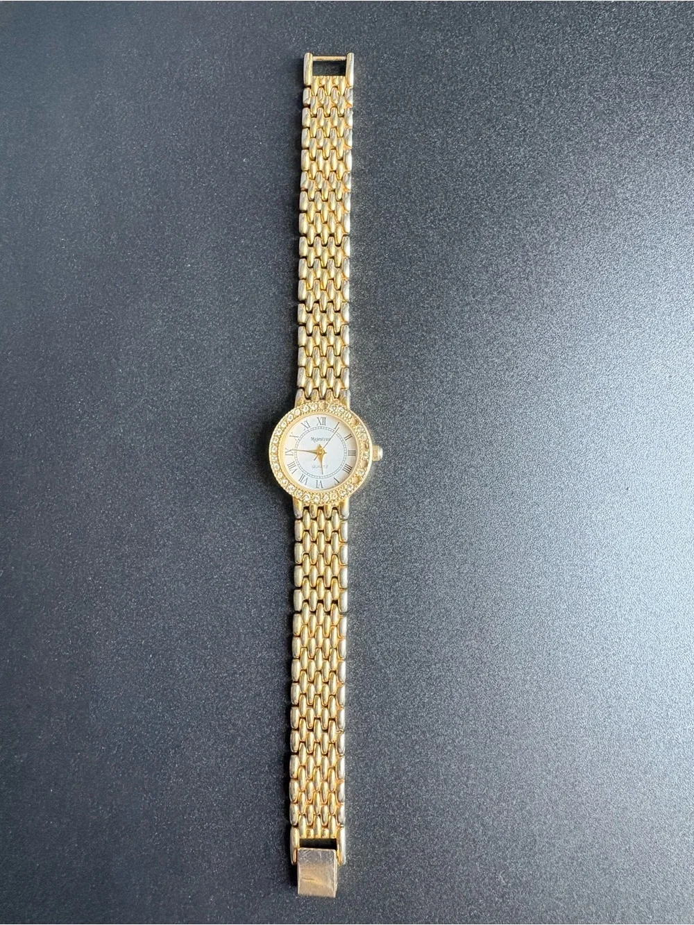 Gold-Tone Crystal Women’s Bracelet Watch